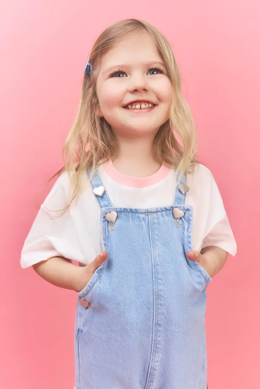 Baby Girl Oversize Fit Short Sleeve T-Shirt